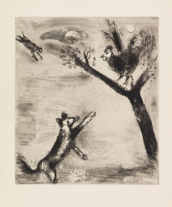 Marc Chagall - La Fontaine, Les fables. Widmungsexemplar. 2 Bände - Altre immagini
