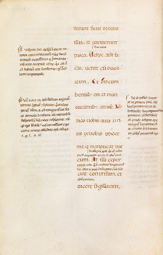  Manuskripte - Markus-Evangelium mit Glossa ordinaria. Pergamenthandschrift, Italien - Altre immagini