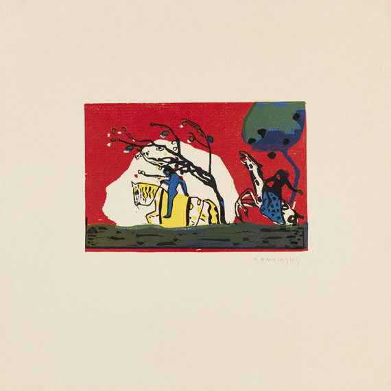 Wassily Kandinsky - Zwei Reiter vor Rot (aus: Klänge)