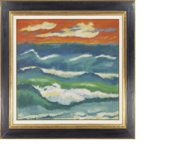 Hermann Max Pechstein - Stürmische See Abends - Cornice