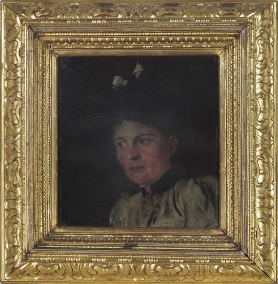 Wilhelm Leibl - Bildnis Frau Auguste Mayr - Cornice