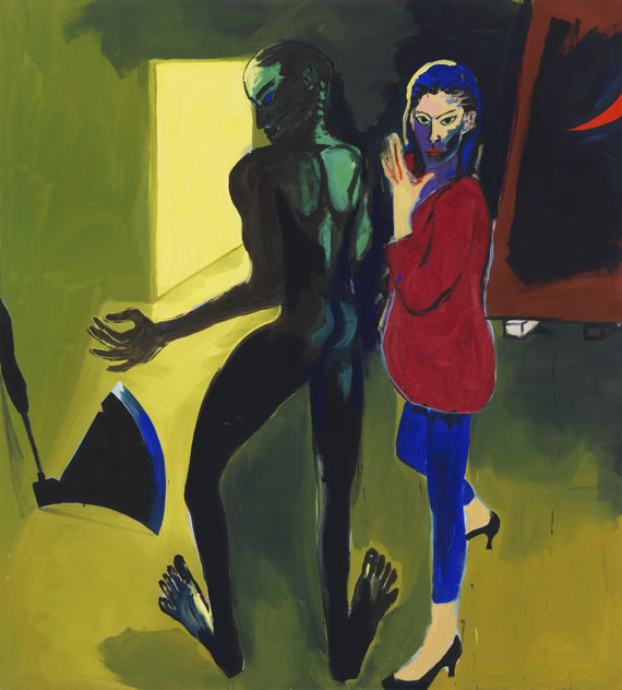 Rainer Fetting - Mann und Axt - Frau I