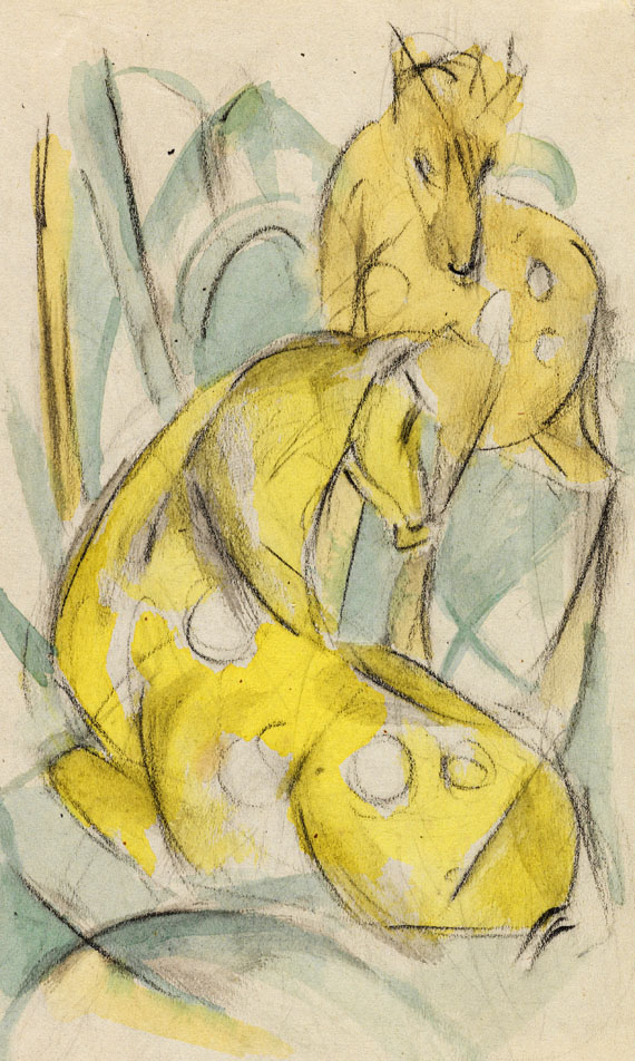 Franz Marc - Zwei gelbe Tiere (Zwei gelbe Rehe) - Altre immagini