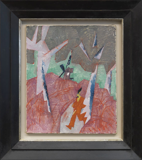 Lyonel Feininger - Der junge Mann aus dem Dorfe / Mill with Red Man - Cornice