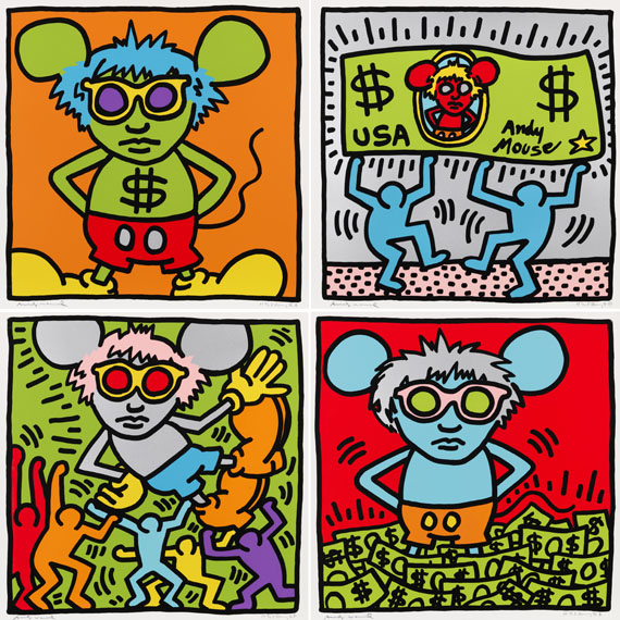 Keith Haring - Andy Mouse (4 Blatt) - Cornice