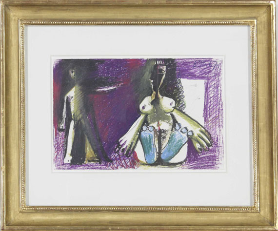Pablo Picasso - Jeune garçon et femme assise - Cornice