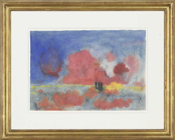 Emil Nolde - Meer mit roten Wolken und dunklen Seglern - Cornice