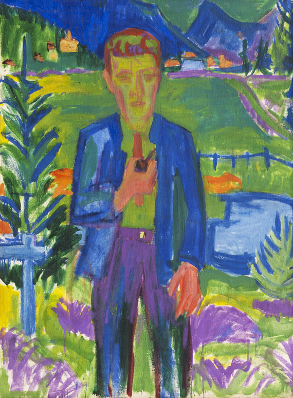 Hermann Scherer - Paar in der Landschaft (recto), Porträt eines Mannes mit einer Pfeife (verso) - Altre immagini