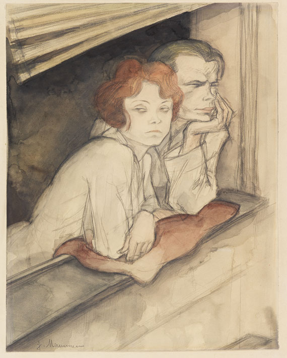 Jeanne Mammen - Paar auf der Fensterbank