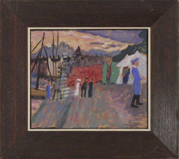 Gabriele Münter - Från Djurgårdsbron, Stockholm (Bei der Tiergartenbrücke) - Cornice