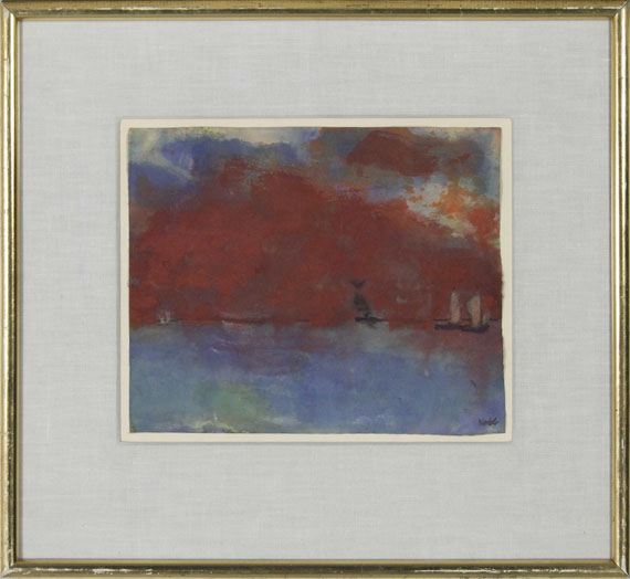 Emil Nolde - Meerlandschaft mit rotem Abendhimmel - Cornice