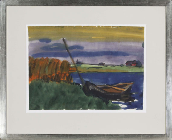 Emil Nolde - Marschlandschaft mit Fischerboot - Cornice