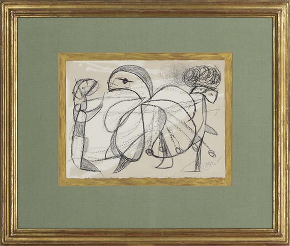 Joan Miró - Personnages, oiseau - Cornice