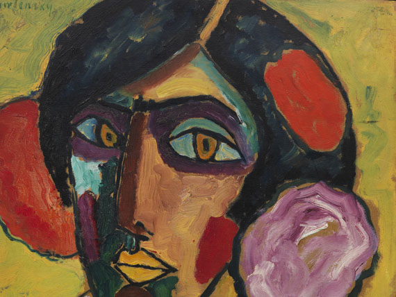 Alexej von Jawlensky - Frauenkopf mit Blumen im Haar - Altre immagini