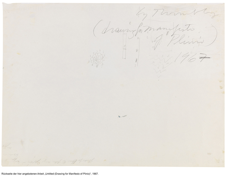 Cy Twombly - Untitled (Drawing for Manifesto of Plinio) - Altre immagini