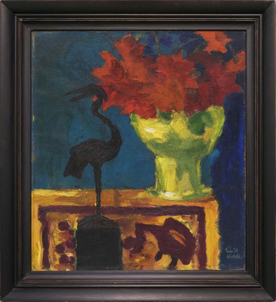 Emil Nolde - Vogel und Georginen - Cornice