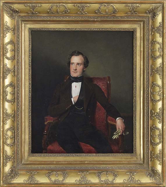 Ferdinand Georg Waldmüller - Carl Wilhelm Lucas (1803-1857), Hofschauspieler am k.u.k. Burgtheater - Cornice