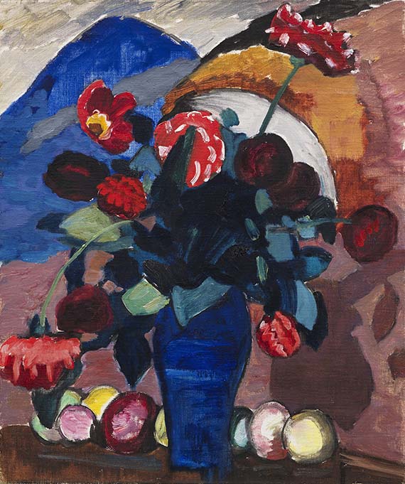 Gabriele Münter - Blumen in blauer Vase