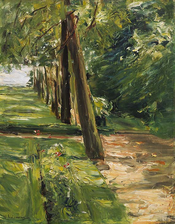 Max Liebermann - Die Birkenallee im Wannseegarten nach Osten