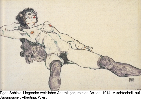 Egon Schiele - Sitzendes Mädchen mit ausgestrecktem Arm und Bein - Altre immagini