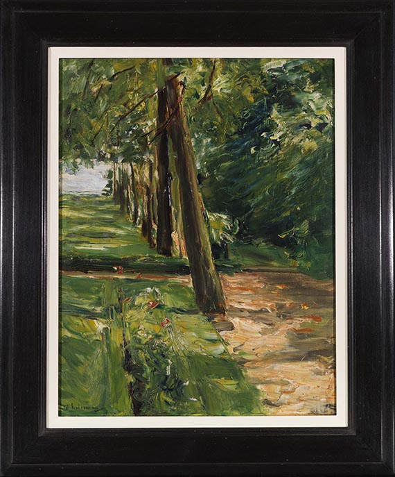 Max Liebermann - Die Birkenallee im Wannseegarten nach Osten - Cornice