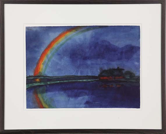 Emil Nolde - Marschlandschaft mit Regenbogen - Cornice