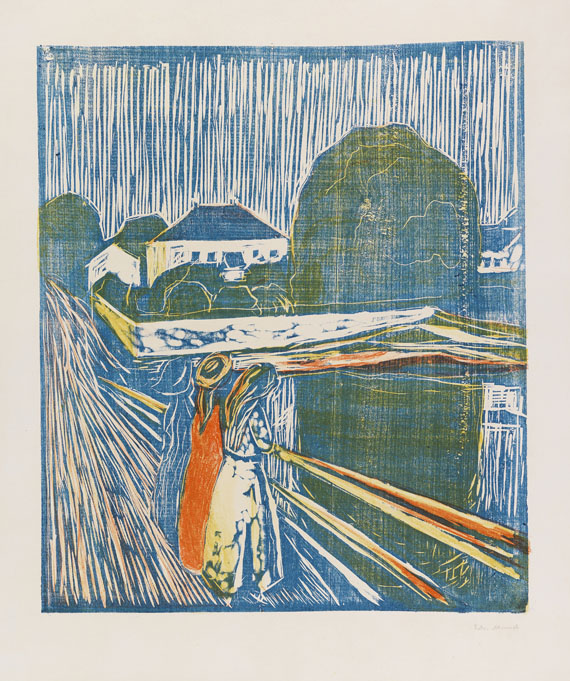 Edvard Munch - Mädchen auf der Brücke