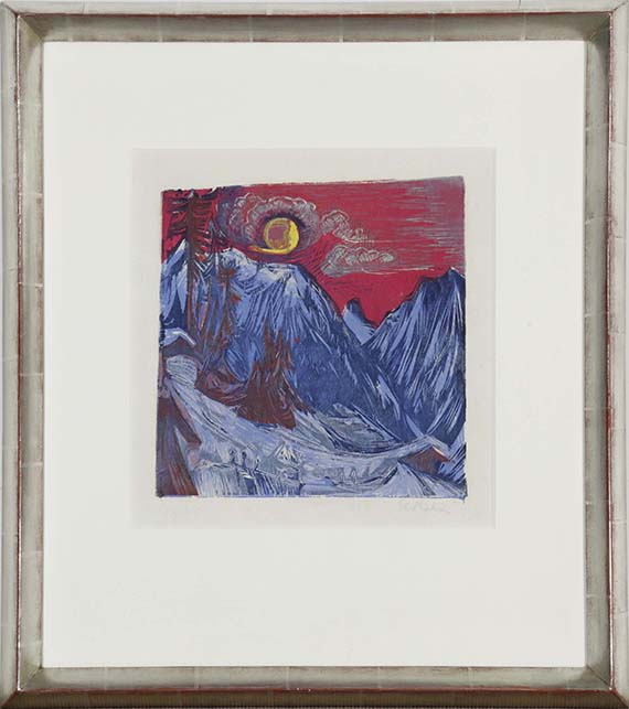 Ernst Ludwig Kirchner - Wintermondnacht – Längmatte bei Monduntergang - Cornice