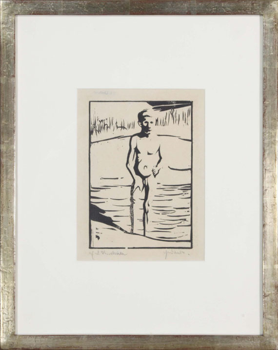 Ernst Ludwig Kirchner - Badender Junge - Cornice