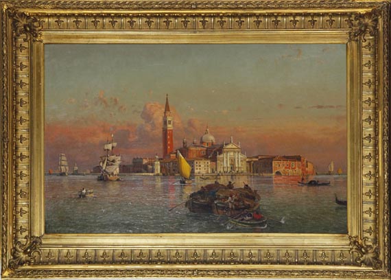 Friedrich Nerly - Insel und Kirche San Giorgio Maggiore, Venedig - Cornice