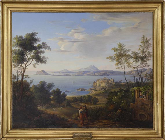 Johann Joachim Faber - Die Bucht von Pozzuoli bei Neapel - Cornice