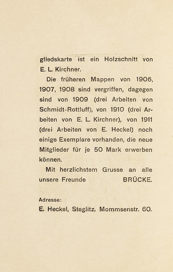 Erich Heckel - und Ernst Ludwig Kirchner  – Jahresbericht von 1911/12 - Altre immagini