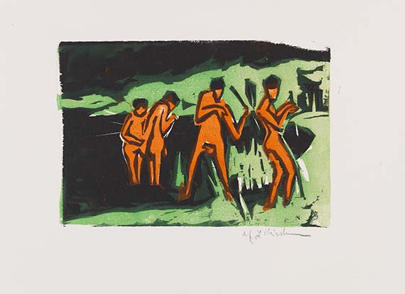  Mappenwerk / Portfolio - 5. Jahresmappe der Künstlergruppe "Brücke", gewidmet Ernst Ludwig Kirchner - Altre immagini