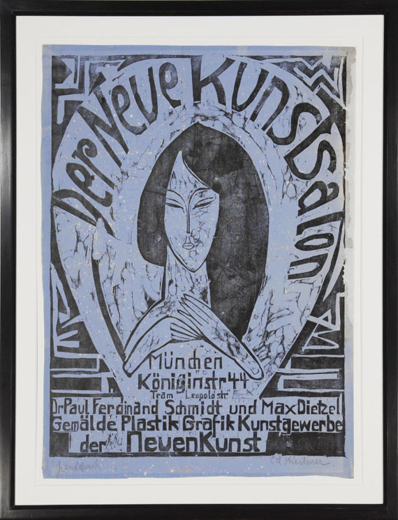 Ernst Ludwig Kirchner - Plakat: Der neue Kunstsalon - Cornice
