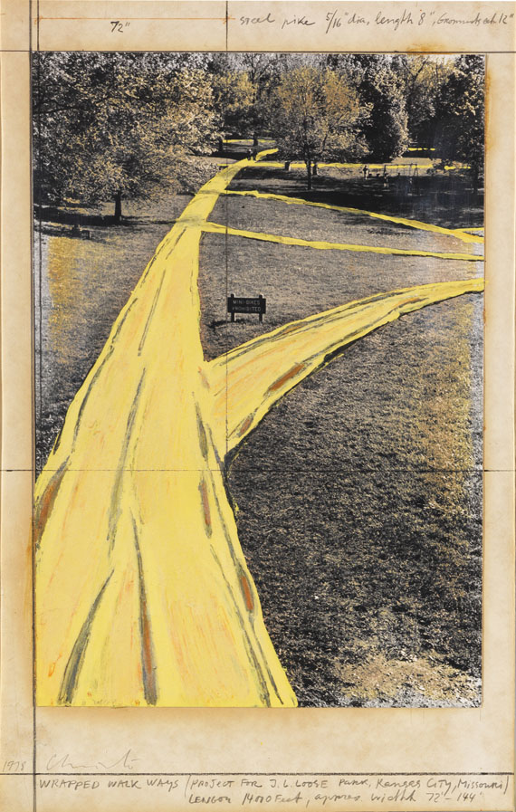 Christo - Wrapped Walk Ways (Project for J. L. Loose Park, Kansas City, Missouri)