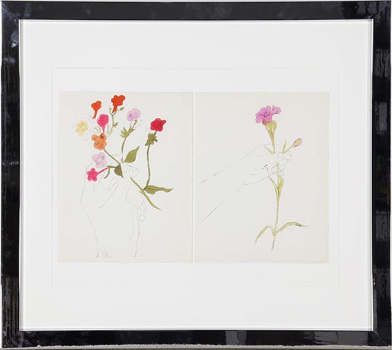 Andy Warhol - Hand with Flowers und Hand with Carnation - Cornice