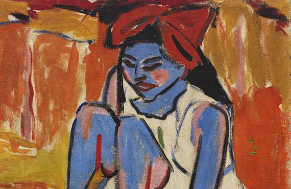 Ernst Ludwig Kirchner - Das blaue Mädchen in der Sonne