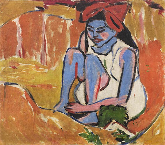 Ernst Ludwig Kirchner - Das blaue Mädchen in der Sonne
