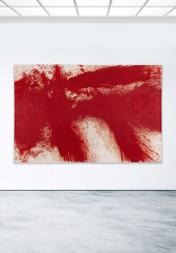 Hermann Nitsch - Schüttbild (19. Malaktion, Prinzendorf, 1986)