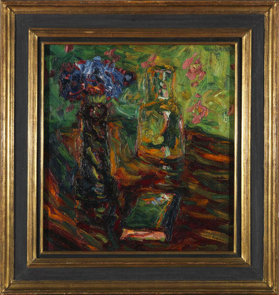 Karl Schmidt-Rottluff - Stillleben mit Rosen und Karaffe - Cornice