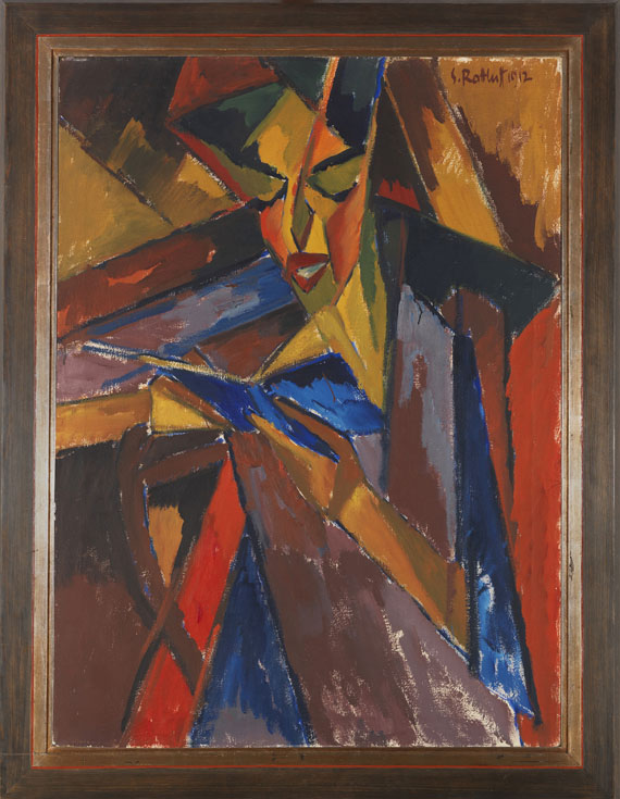 Karl Schmidt-Rottluff - Lesende (Else Lasker-Schüler) - Cornice