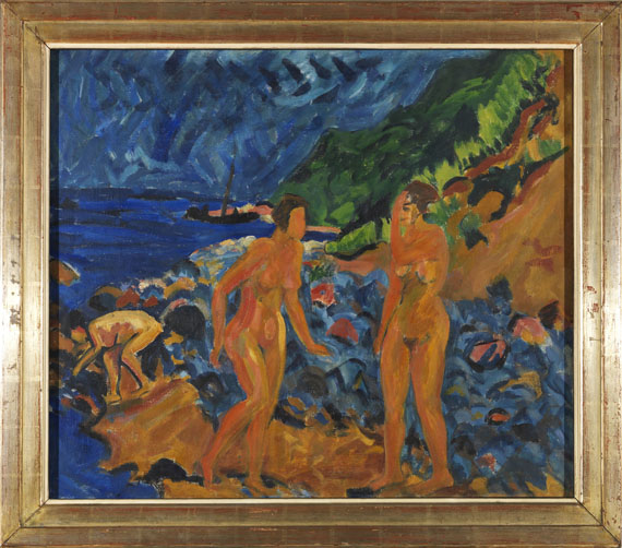 Erich Heckel - Figuren am Strand - Cornice