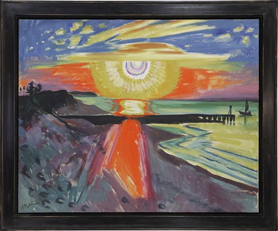 Hermann Max Pechstein - Sonnenuntergang an der See - Cornice