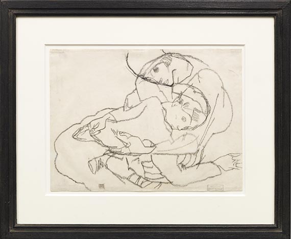 Egon Schiele - Paar in Umarmung - Cornice