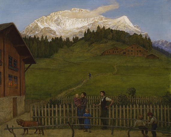 Hans Thoma - Abend in der Schweiz II