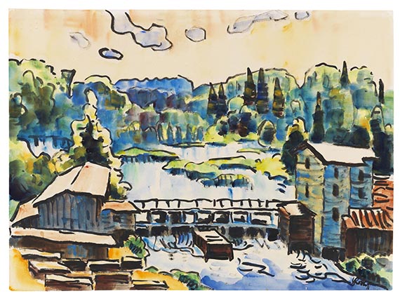 Karl Schmidt-Rottluff - Brettmühle an der Lupow