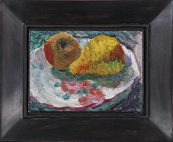 Alexej von Jawlensky - Stillleben mit Fayenceteller und Früchten - Cornice