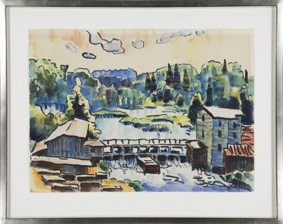 Karl Schmidt-Rottluff - Brettmühle an der Lupow - Cornice