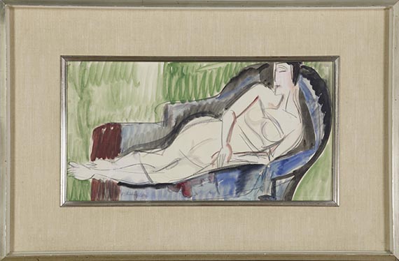 Ernst Ludwig Kirchner - Liegender weiblicher Akt - Cornice