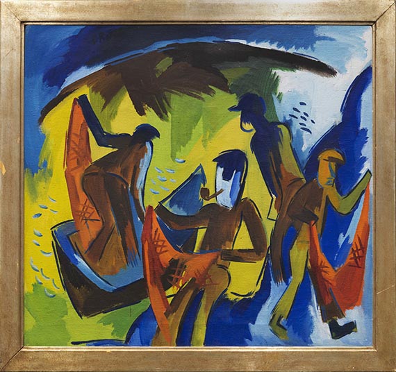 Karl Schmidt-Rottluff - Fischer mit Netzen - Cornice